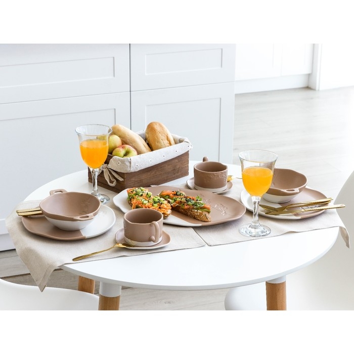 Чайная пара керамическая «Монблан», 2 предмета: кружка 220 мл, блюдце 13х13,6 см Чайная пара керамическая «Монблан», 2 предмета: кружка 220 мл, блюдце 13х13,6 см