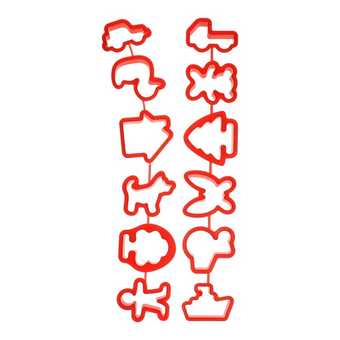 Формочки для лепки, 12 штук Формочки для лепки, 12 штук