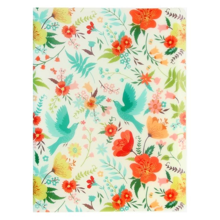 Папка с 30 вкладышами Calligrata Папка с 30 вкладышами Calligrata "Цветы" А4, пластик, 400 мкм, МИКС