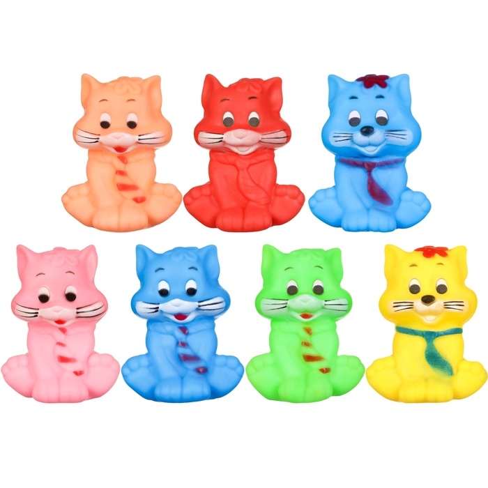 Резиновая игрушка для ванны «Котик», с пищалкой, 1 шт, цвет МИКС, Крошка Я Резиновая игрушка для ванны «Котик», с пищалкой, 1 шт, цвет МИКС, Крошка Я