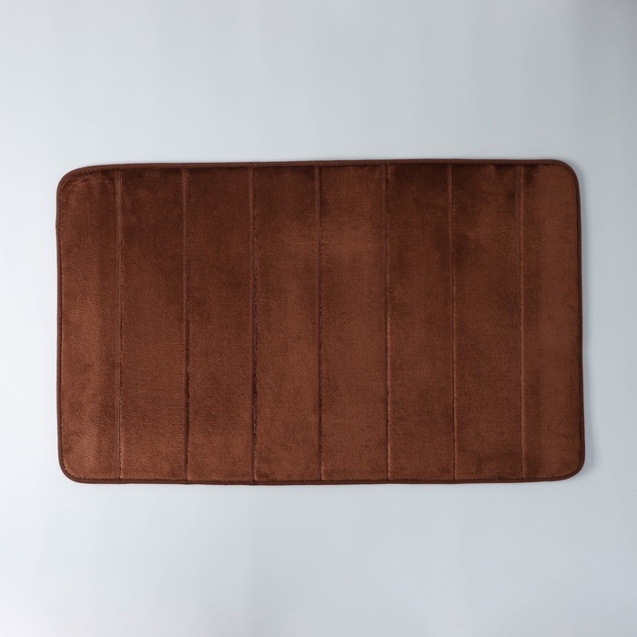 Коврик для ванной и туалета SAVANNA Memory foam, 50×80 см, цвет коричневый Коврик для ванной и туалета SAVANNA Memory foam, 50×80 см, цвет коричневый