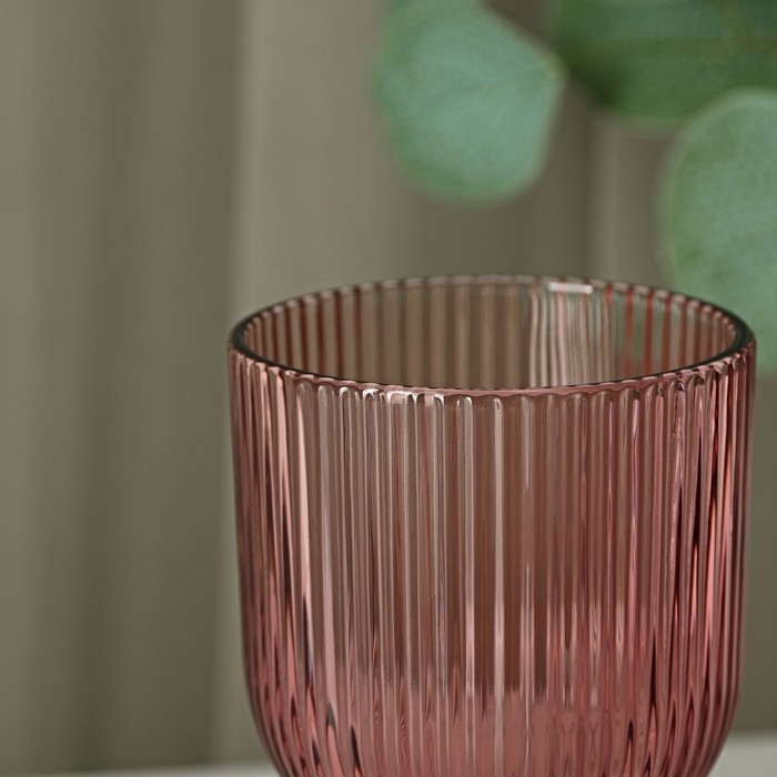 Бокал для вина стеклянный Magistro «Грани», 250 мл, 8×14,5 см, цвет сиреневый Бокал для вина стеклянный Magistro «Грани», 250 мл, 8×14,5 см, цвет сиреневый