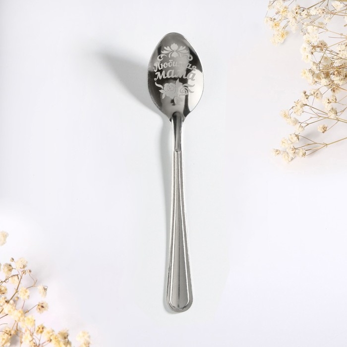 Набор чайных ложек на День матери &laquo;Любимой мамочке&raquo;, 4 шт.