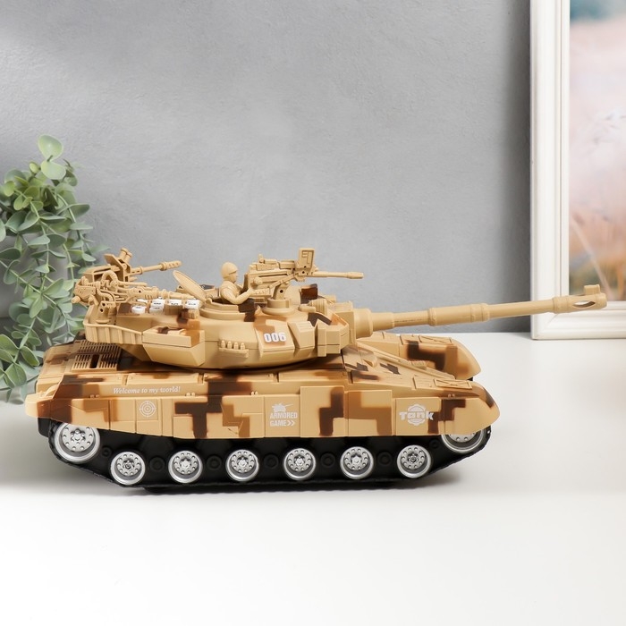 Копилка пластик Копилка пластик "Танк" кодовый замок, звук АА 43х16х16 см