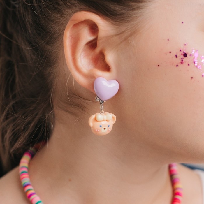 Клипсы детские «Выбражулька» животные, медведица, цветные Клипсы детские «Выбражулька» животные, медведица, цветные