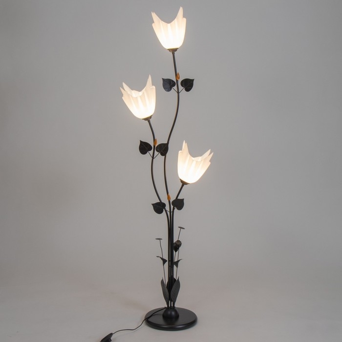 Торшер  Торшер "Ариадна" 3хЕ27 15Вт чёрно-белый h.155 см