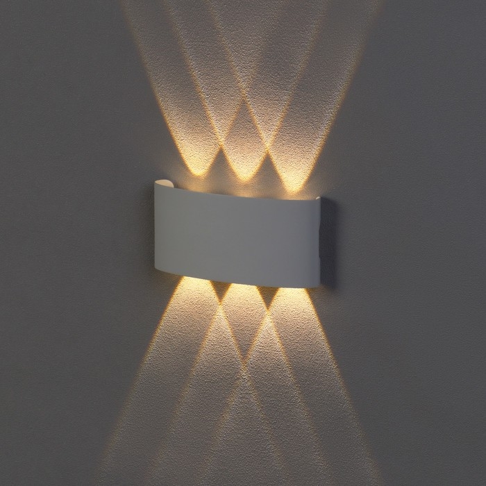 Светильник фасадный «Полусфера», FSD-003, 6Вт, 3000К, 3 луча, IP65, 220 В, металл, белый