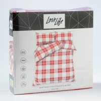 Постельное бельё LoveLife 2сп Square, 175х215см, 200х225см, 50х70см-2шт, 100%хлопок, сатин