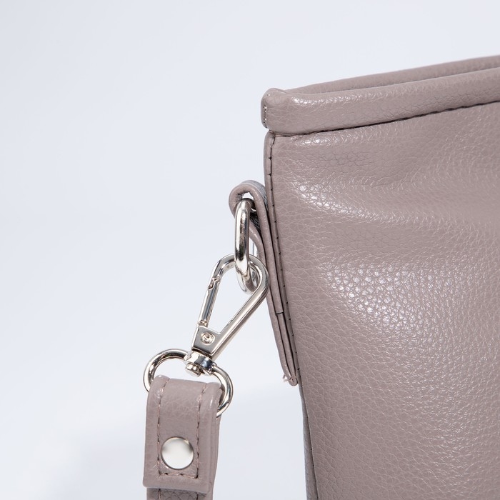 Сумка кросс-боди на молнии, цвет серо-бежевый Сумка кросс-боди на молнии, цвет серо-бежевый