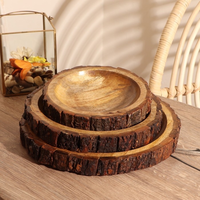 Подносы дерево (набор 3 шт) 30х30 см, 25х25 см, 20х20 см Подносы дерево (набор 3 шт) 30х30 см, 25х25 см, 20х20 см