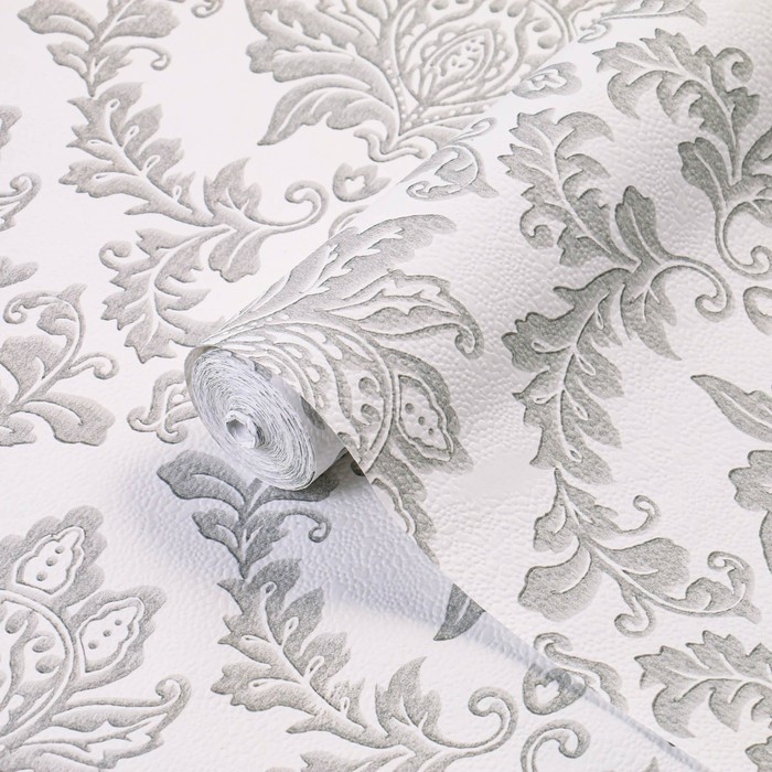 Обои бумажные Обои бумажные "Каролина", серые (0.53 x 10.05 м)