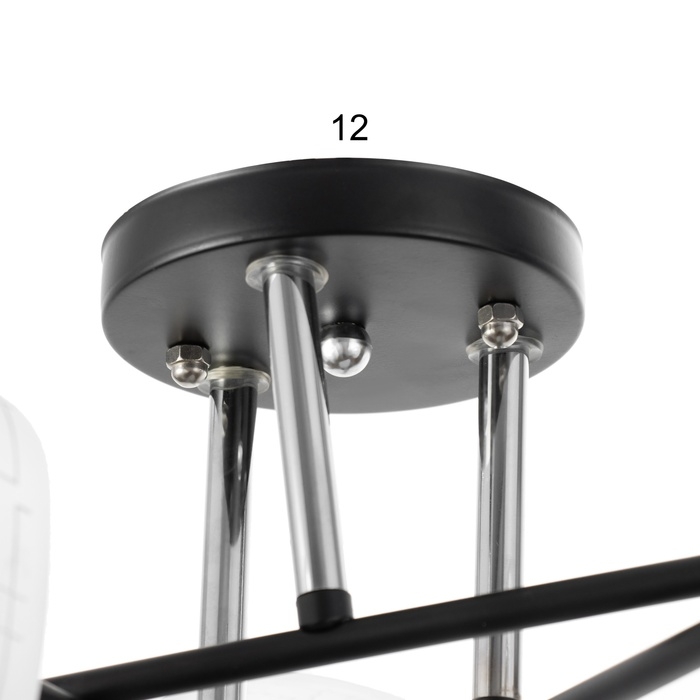 Люстра Люстра "Аланди" 6хЕ27 40Вт черно-хромовый 62х62х28 см