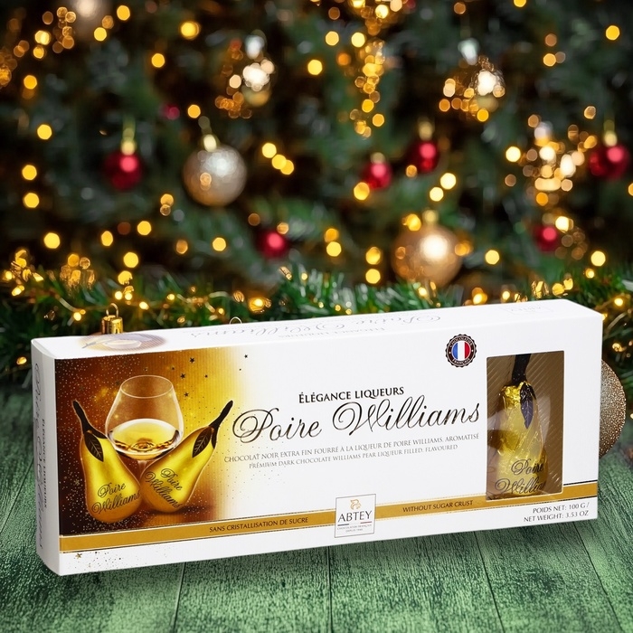 Новый год. Шоколад фигурный ELEGANCE POIRE WILLIAMS, с ликёром Poire Williams, ассорти, 20 г Новый год. Шоколад фигурный ELEGANCE POIRE WILLIAMS, с ликёром Poire Williams, ассорти, 20 г