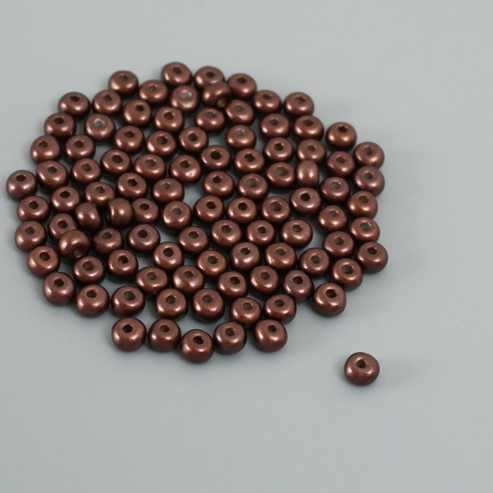Бисер стекло 6/0  Бисер стекло 6/0 "Металлик. Горький шоколад" 10 гр