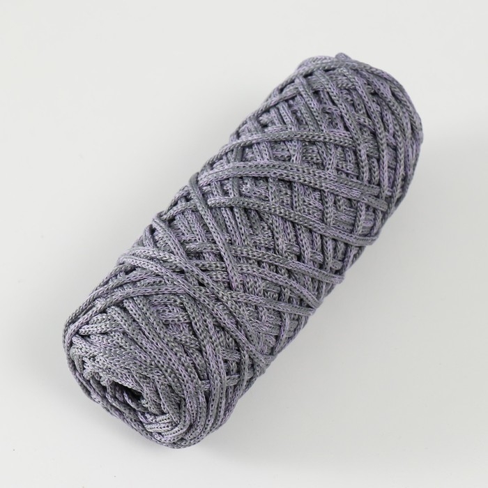 Шнур для вязания 35% хлопок,65% полипропилен 3 мм 85м/160±10 гр (Лаванда/графит) Шнур для вязания 35% хлопок,65% полипропилен 3 мм 85м/160±10 гр (Лаванда/графит)