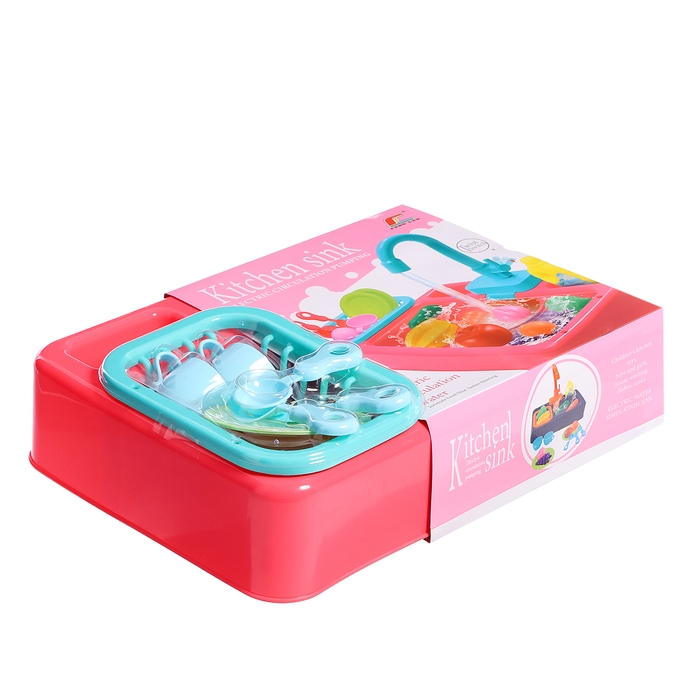 Игровой набор «Раковина» с набором посуды, циркулирует вода Игровой набор «Раковина» с набором посуды, циркулирует вода