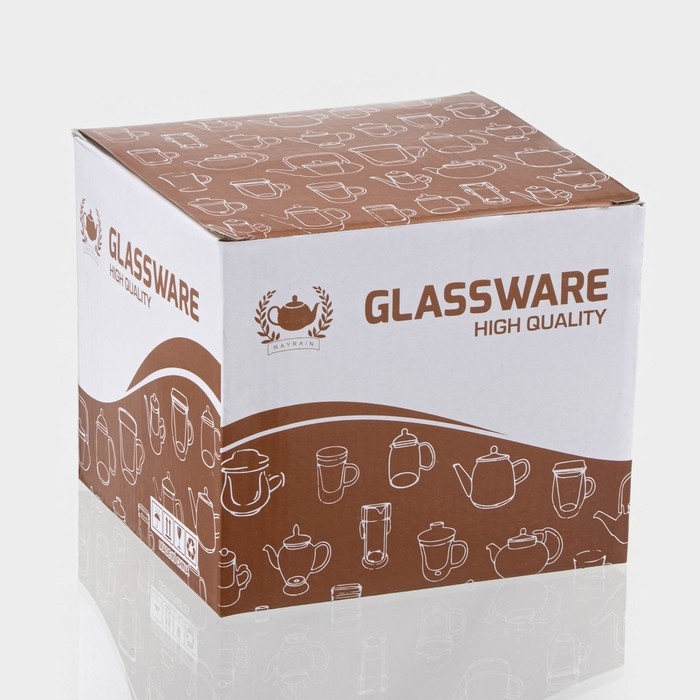 Чайник заварочный стеклянный с металлическим ситом BellaTenero «Эко. Бриллиант», 1 л, 17×15×19 см Чайник заварочный стеклянный с металлическим ситом BellaTenero «Эко. Бриллиант», 1 л, 17×15×19 см