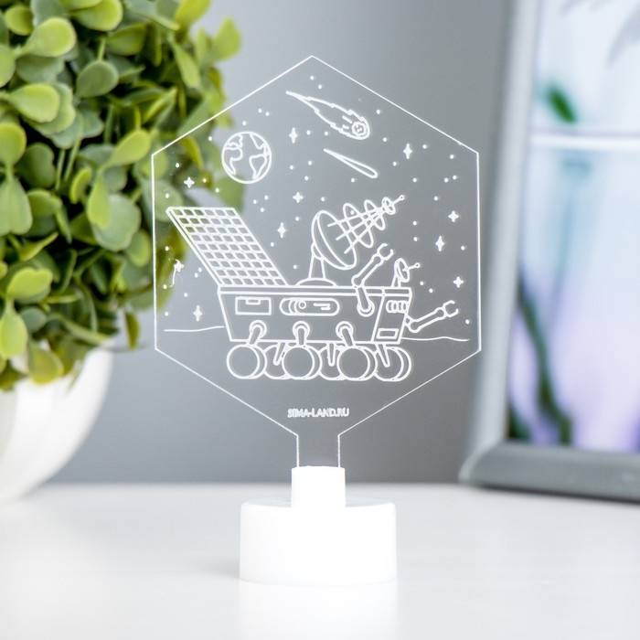 Светильник Светильник "Луноход" LED RGB 6 цветов от батареек LR1130, 3шт 8х10,5 см RISALUX