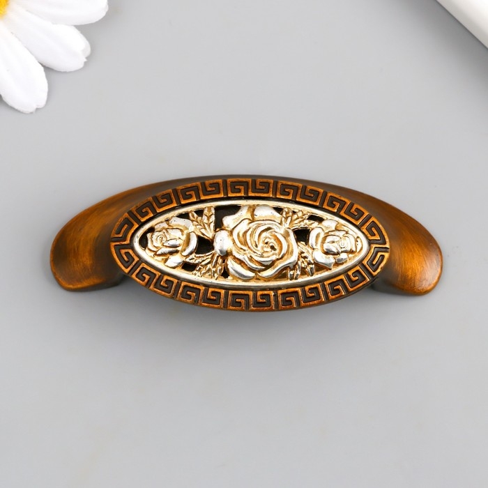 Ручка для шкатулки металл Ручка для шкатулки металл "Розарий" кофейная 8,3х3,3х2,5 см