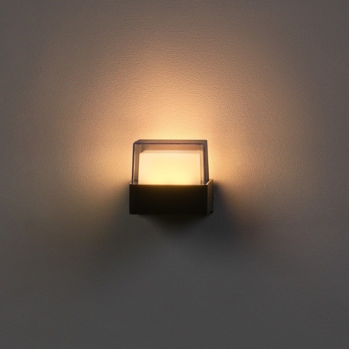 Светильник фасадный «Гранд», FSD-084, 5 Вт, 3000К, IP65, 220 В, металл, черный