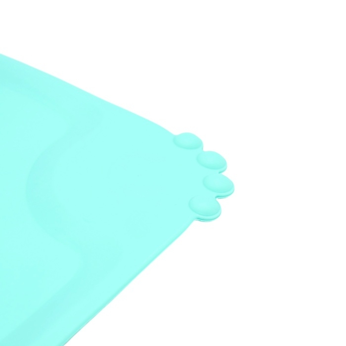 Коврик силиконовый под миску, 47 х 30 см, бирюзовый Коврик силиконовый под миску, 47 х 30 см, бирюзовый