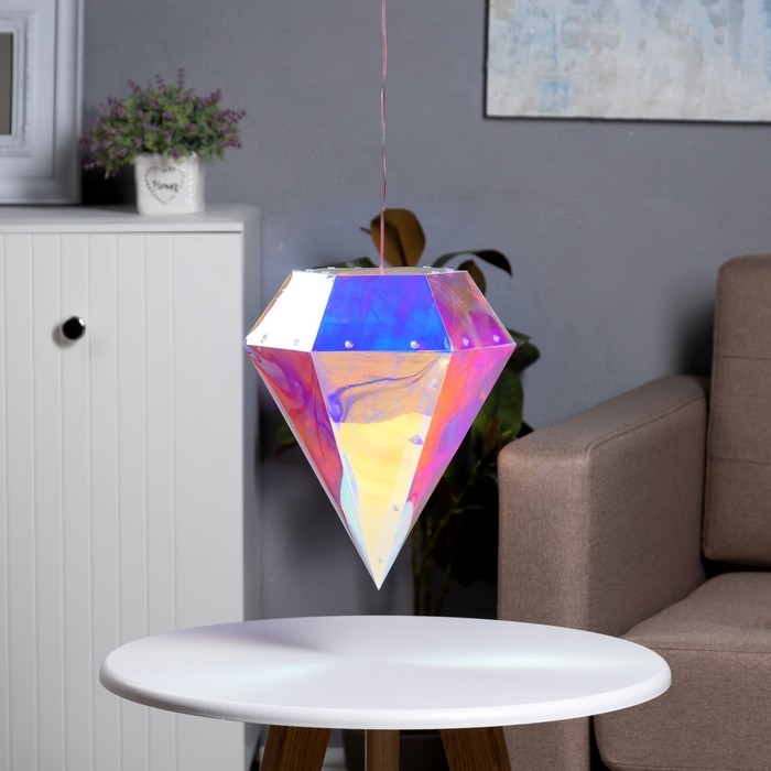 Светодиодная фигура «Бриллиант» 25 × 30 × 25 см, пластик, 220 В, свечение белое Светодиодная фигура «Бриллиант» 25 × 30 × 25 см, пластик, 220 В, свечение белое