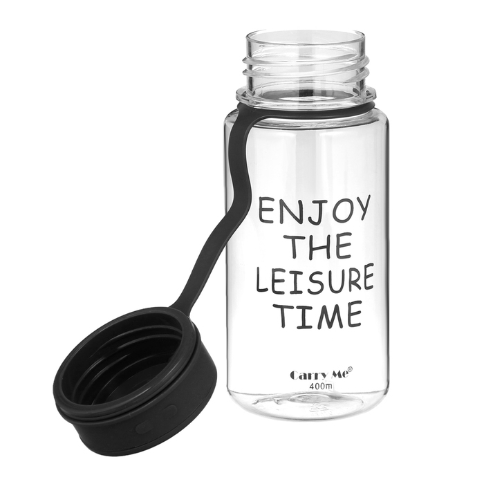 Бутылка для воды, 450 мл, с ситечком, 17.5 х 10.5 см, черная Бутылка для воды, 450 мл, с ситечком, 17.5 х 10.5 см, черная