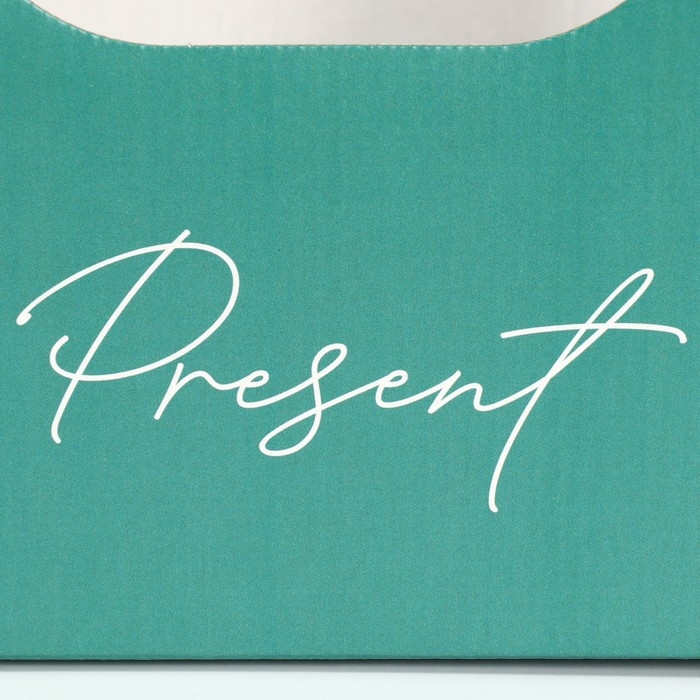 Коробка-переноска для цветов «Present», 17 × 12 × 32 см Коробка-переноска для цветов «Present», 17 × 12 × 32 см