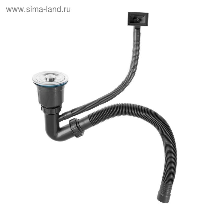 Мойка FABIA PROFI, 60х50 см, врезная, S = 3,0 и 0,8 мм, сифон с переливом + корзина Мойка FABIA PROFI, 60х50 см, врезная, S = 3,0 и 0,8 мм, сифон с переливом + корзина