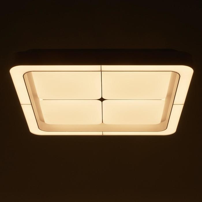 Люстра с ПДУ 60407/1 LED 144Вт диммер 3000-6000К белый 50х50х8 см BayerLux