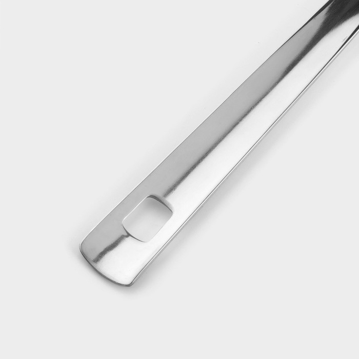 Ложка разливательная из нержавеющей стали Доляна Everyday, 38×7 см, толщина 3 мм, цвет серебряный Ложка разливательная из нержавеющей стали Доляна Everyday, 38×7 см, толщина 3 мм, цвет серебряный