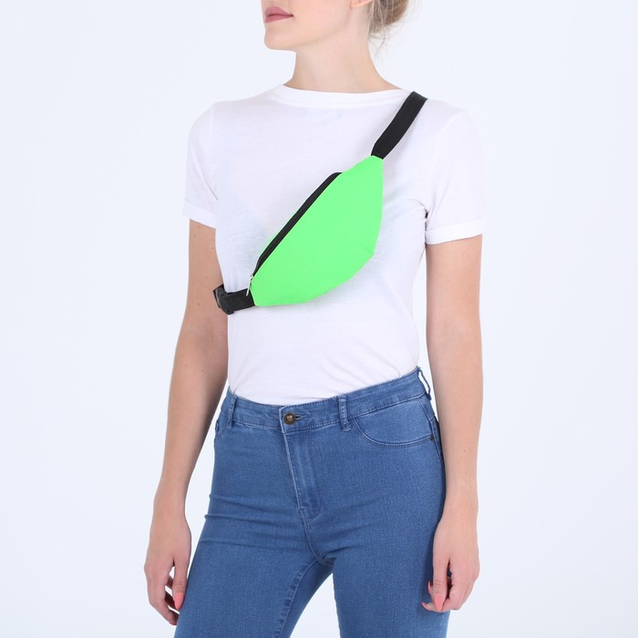 Поясная сумка на молнии, цвет зелёный Поясная сумка на молнии, цвет зелёный