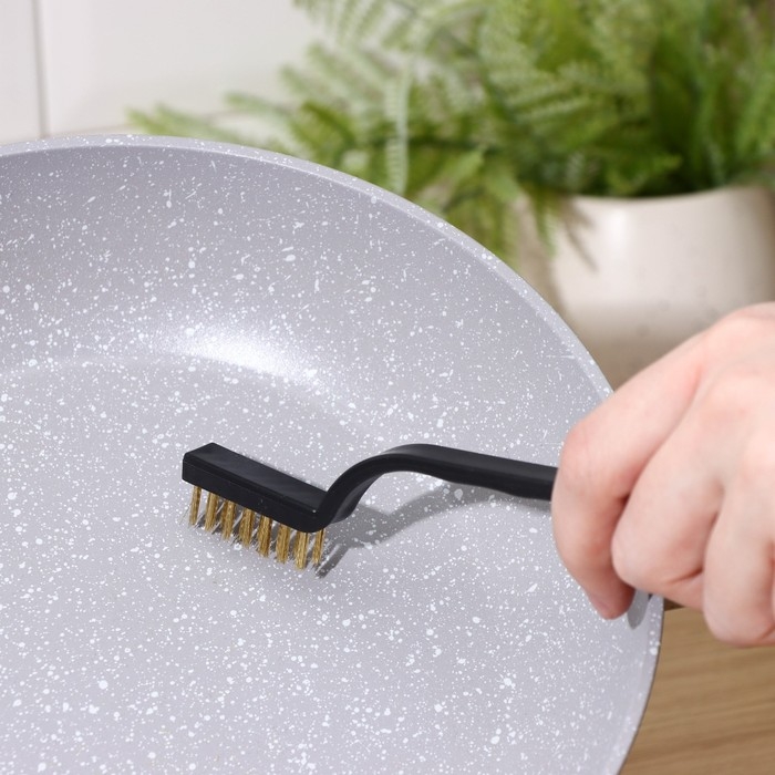 Набор щёток Доляна, 3 шт: латунная, стальная, нейлоновая Набор щёток Доляна, 3 шт: латунная, стальная, нейлоновая