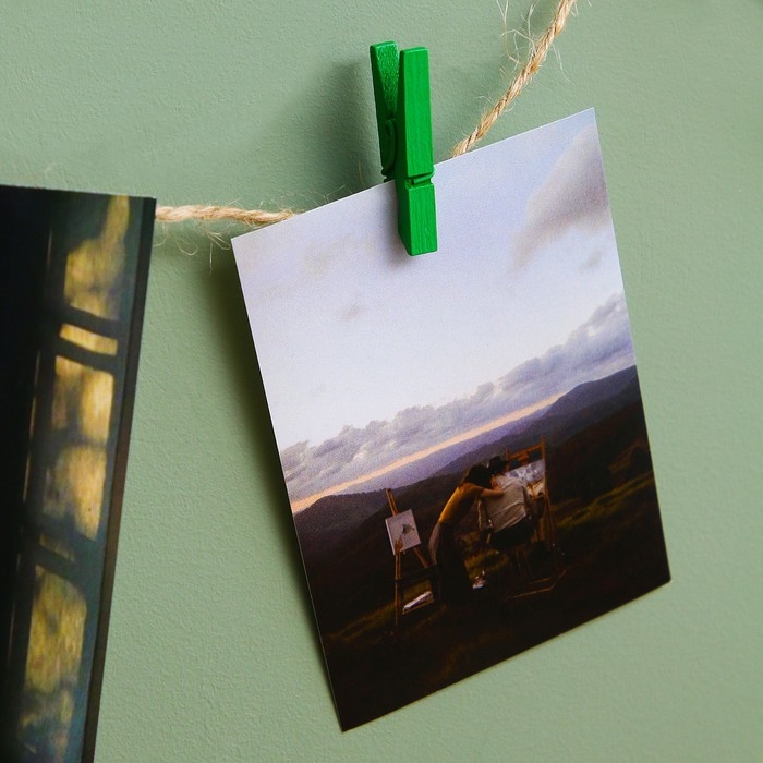 Набор прищепок для декора 50 шт., зелёные &mdash; 2,5 см