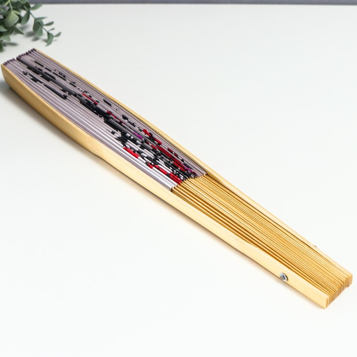 Веер бамбук, текстиль h=50 см  Веер бамбук, текстиль h=50 см "Бамбук" белый