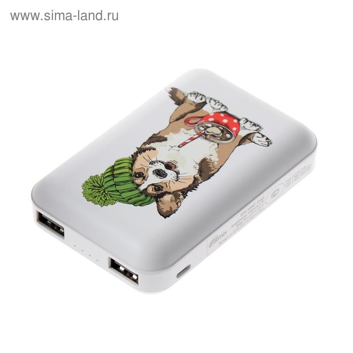 Внешний аккумулятор Ritmix RPB-10007, 10000 мАч, 2хUSB, 2.1 А, корги