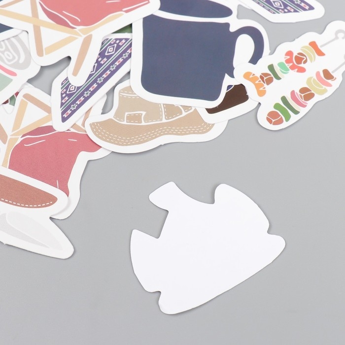 Наклейки для творчества "Походный набор" набор 46 шт 4,4х4,4х1,1 см