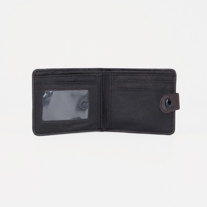 Портмоне мужское на кнопке, для купюр, для карт, для монет, цвет коричневый Портмоне мужское на кнопке, для купюр, для карт, для монет, цвет коричневый