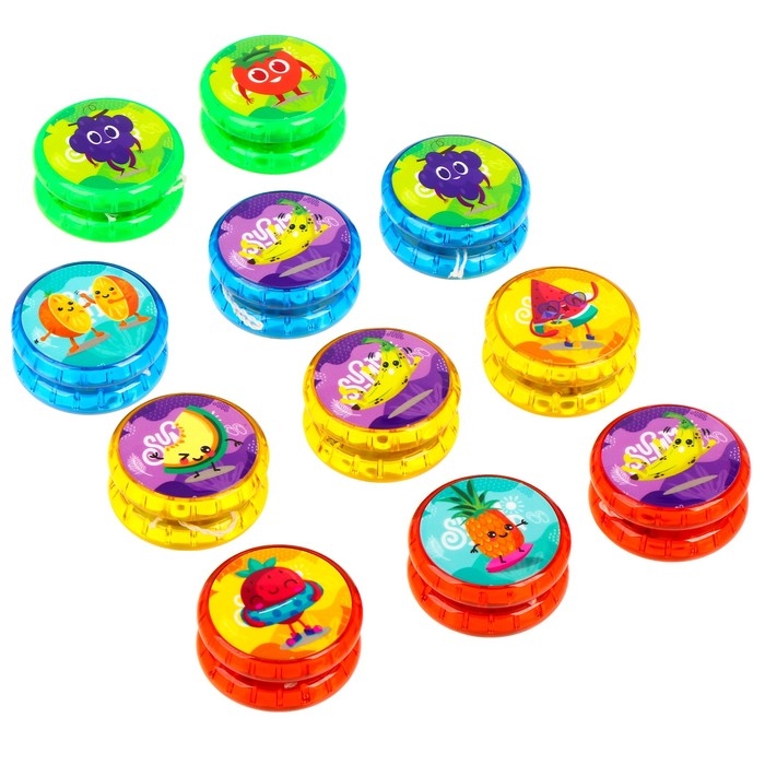 Йо-йо «Фрукты» световой, виды МИКС Йо-йо «Фрукты» световой, виды МИКС