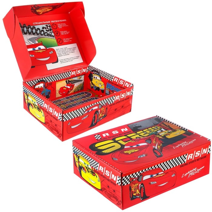 Подарочная коробка, складная, 28х21х9 см, Тачки Подарочная коробка, складная, 28х21х9 см, Тачки