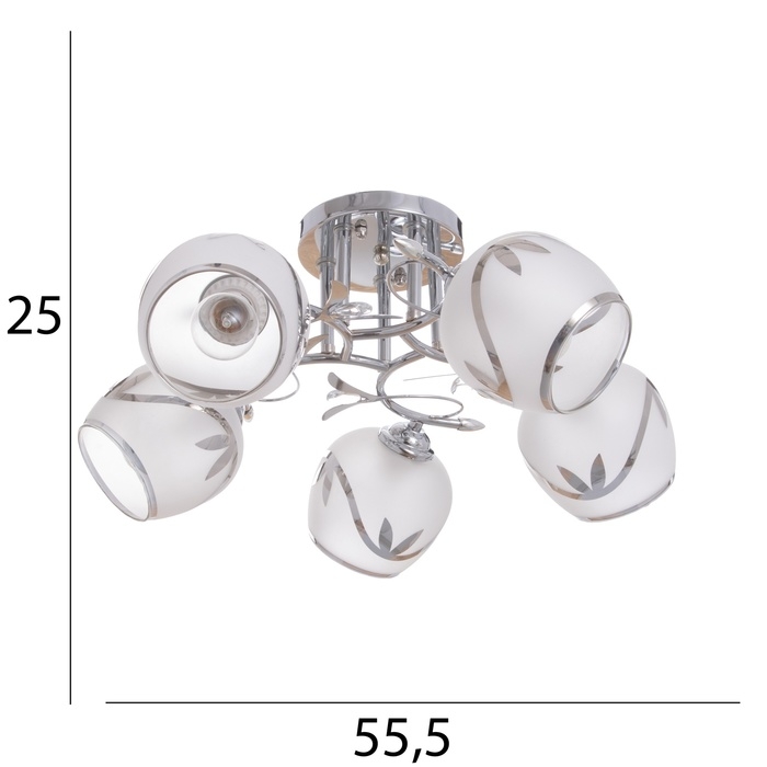 Люстра Люстра "Жаннета" 5х40Вт Е27 Хром МОДЕЛЬ: 2800064