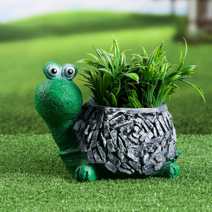 Фигурное кашпо Фигурное кашпо "Черепаха каменная" 19х18х14см