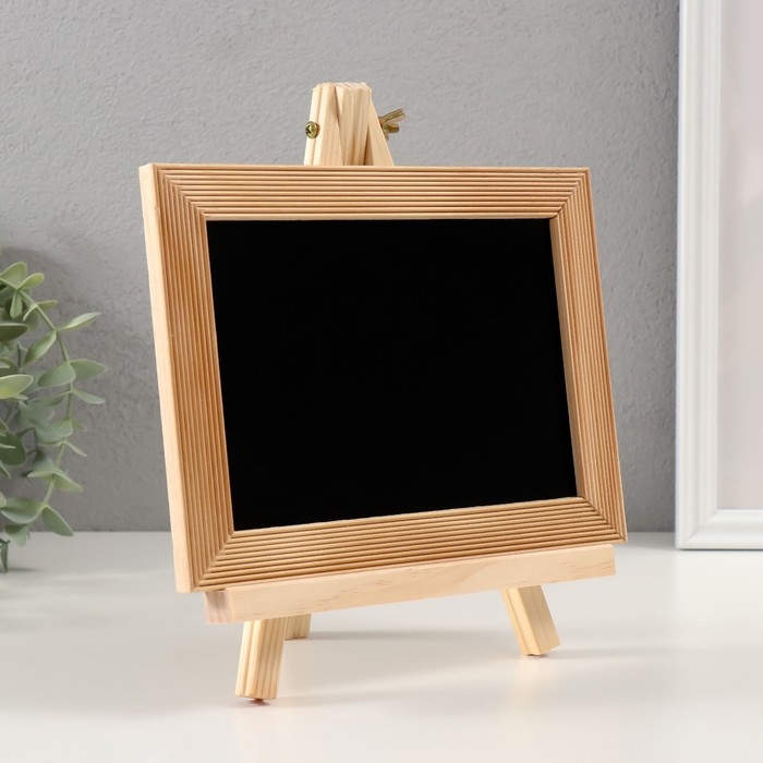 Сувенир дерево  Сувенир дерево "Меловая доска на мольберте" губка + мелки 3,5х21х24 см