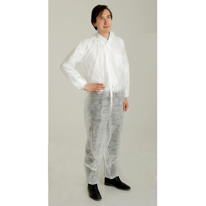 Комбинезон Каспер на молнии с защитным клапаном спандбонд Размер 2XL-3XL 25 гр/м2 Комбинезон Каспер на молнии с защитным клапаном спандбонд Размер 2XL-3XL 25 гр/м2