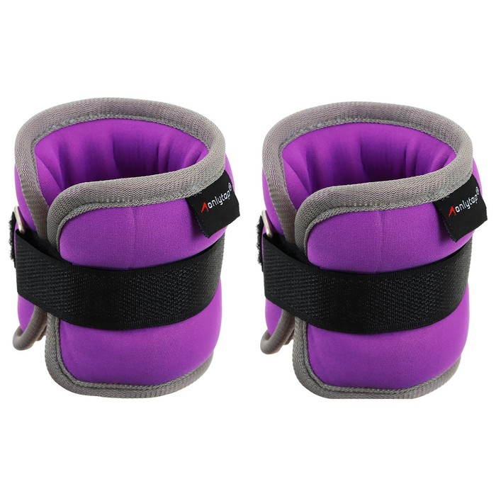 Утяжелители неопреновые ONLYTOP, 2 шт. х 0,25 кг, цвет фиолетовый Утяжелители неопреновые ONLYTOP, 2 шт. х 0,25 кг, цвет фиолетовый