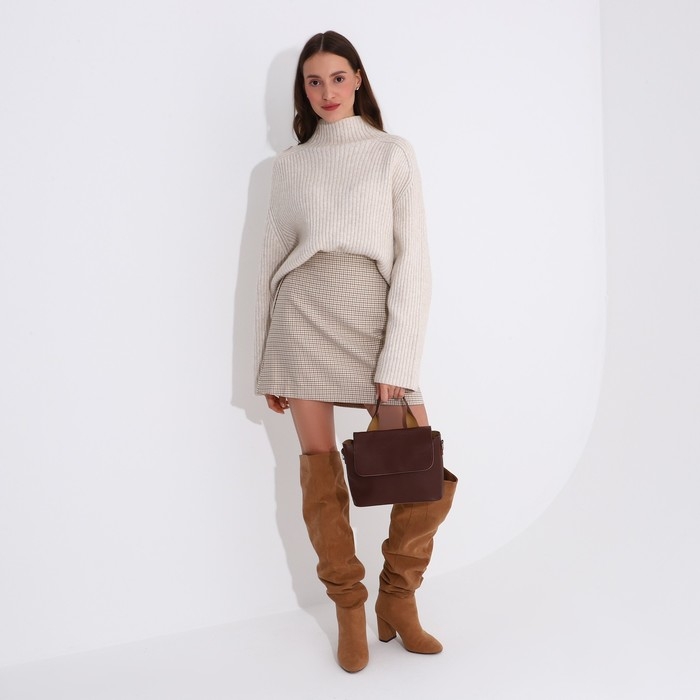 Сумка-мессенджер на клапане, цвет коричневый Сумка-мессенджер на клапане, цвет коричневый