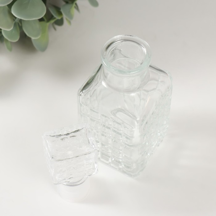 Диффузор для эфирных масел с крышкой Диффузор для эфирных масел с крышкой "Квадратики" 100 мл прозрачный 4,5х5х13,5 см