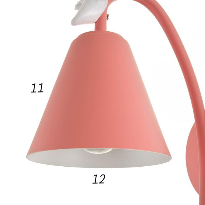 Бра "Олень" 1хE27 40Вт розовый 22х12х34,5 см