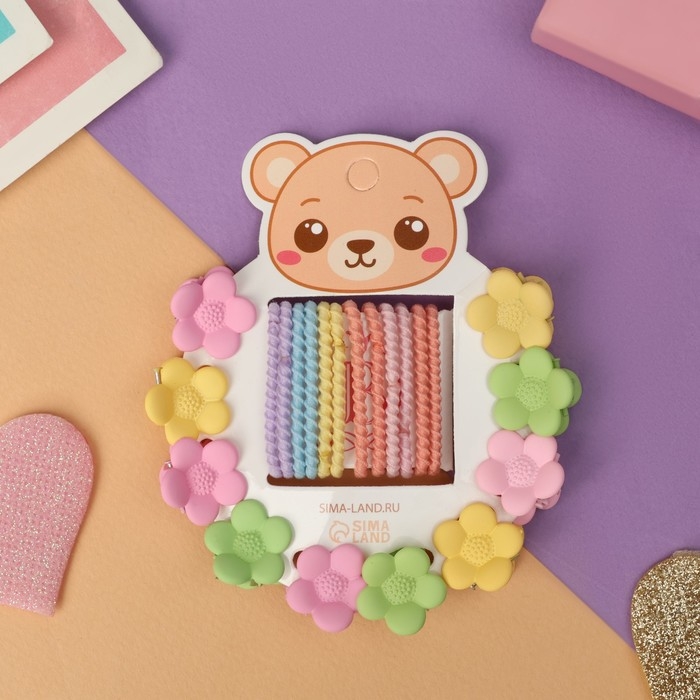 Набор для волос Набор для волос "Солнышко" (12 резинок,10 крабиков) цветок