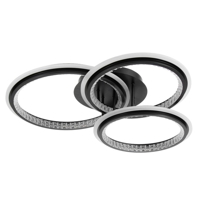 Люстра с ПДУ Люстра с ПДУ "Ленди" 3хLED 3000-6000К 272Вт черный 74х71х18 см BayerLux